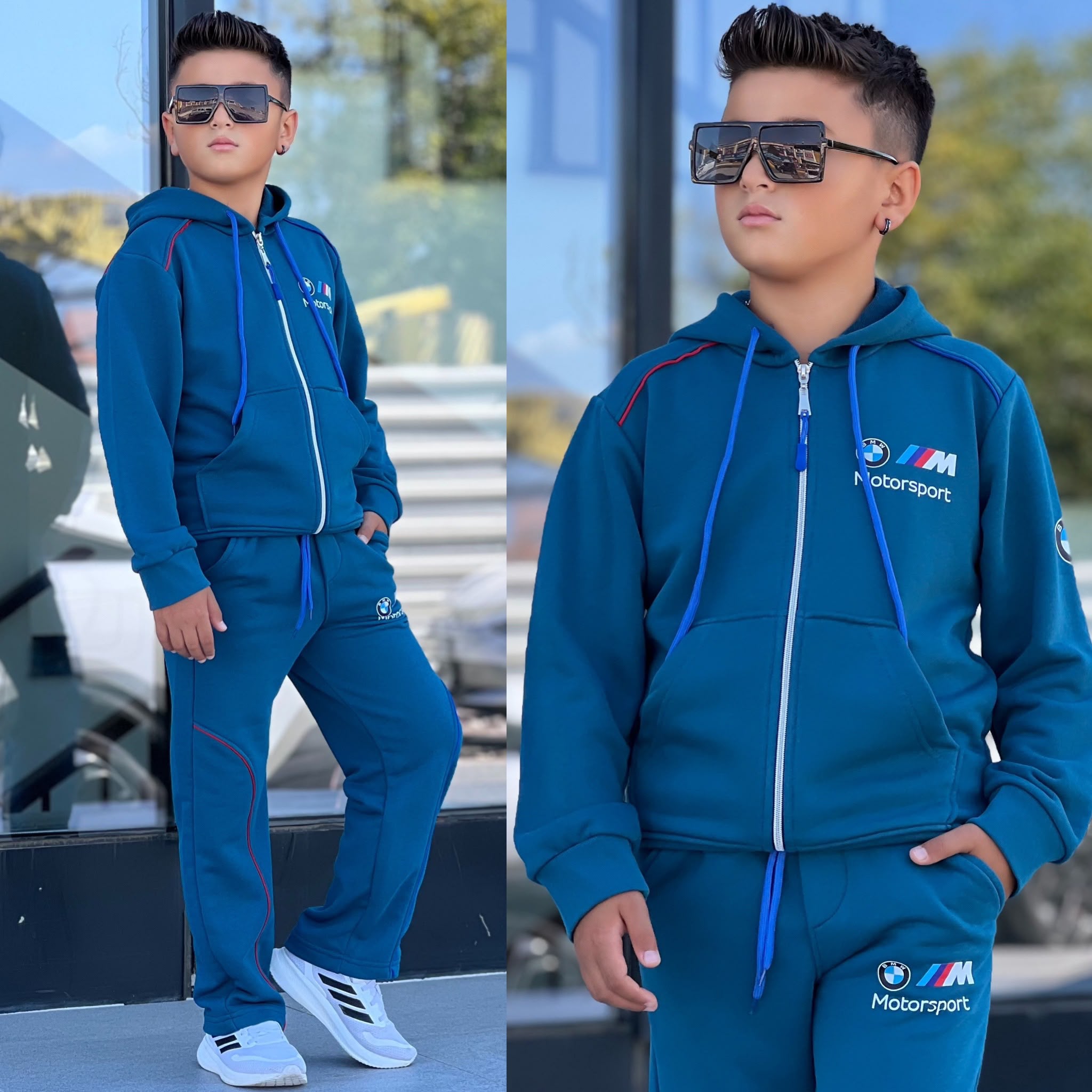 Bmw Kapşonlu Takım Mavi Alt Üst Takım 