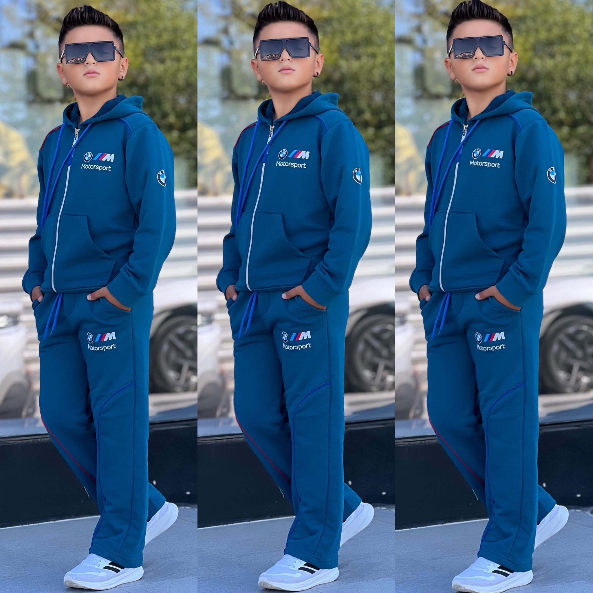 Bmw Kapşonlu Takım Mavi Alt Üst Takım 