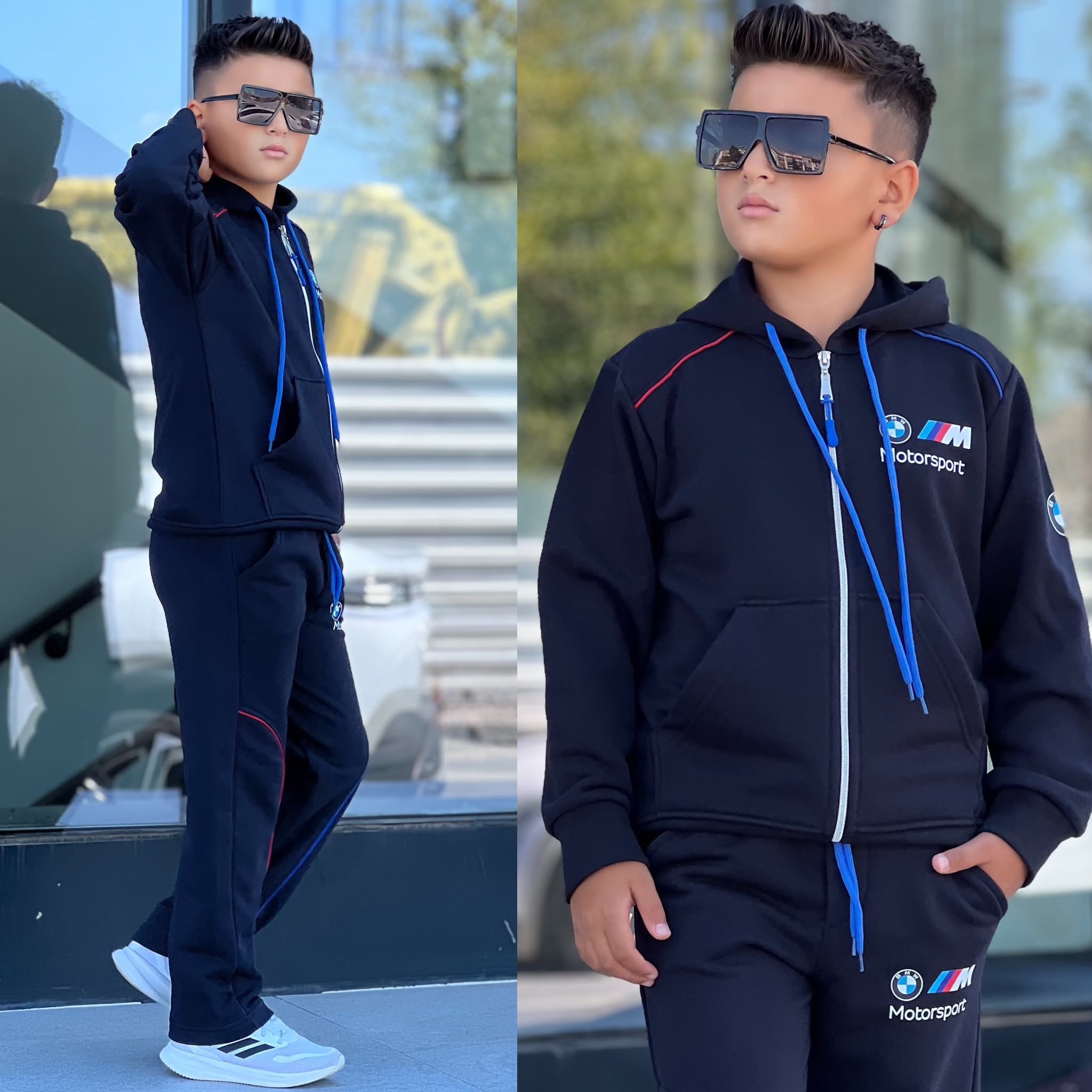Bmw Kapşonlu Takım Siyah Alt Üst Takım 