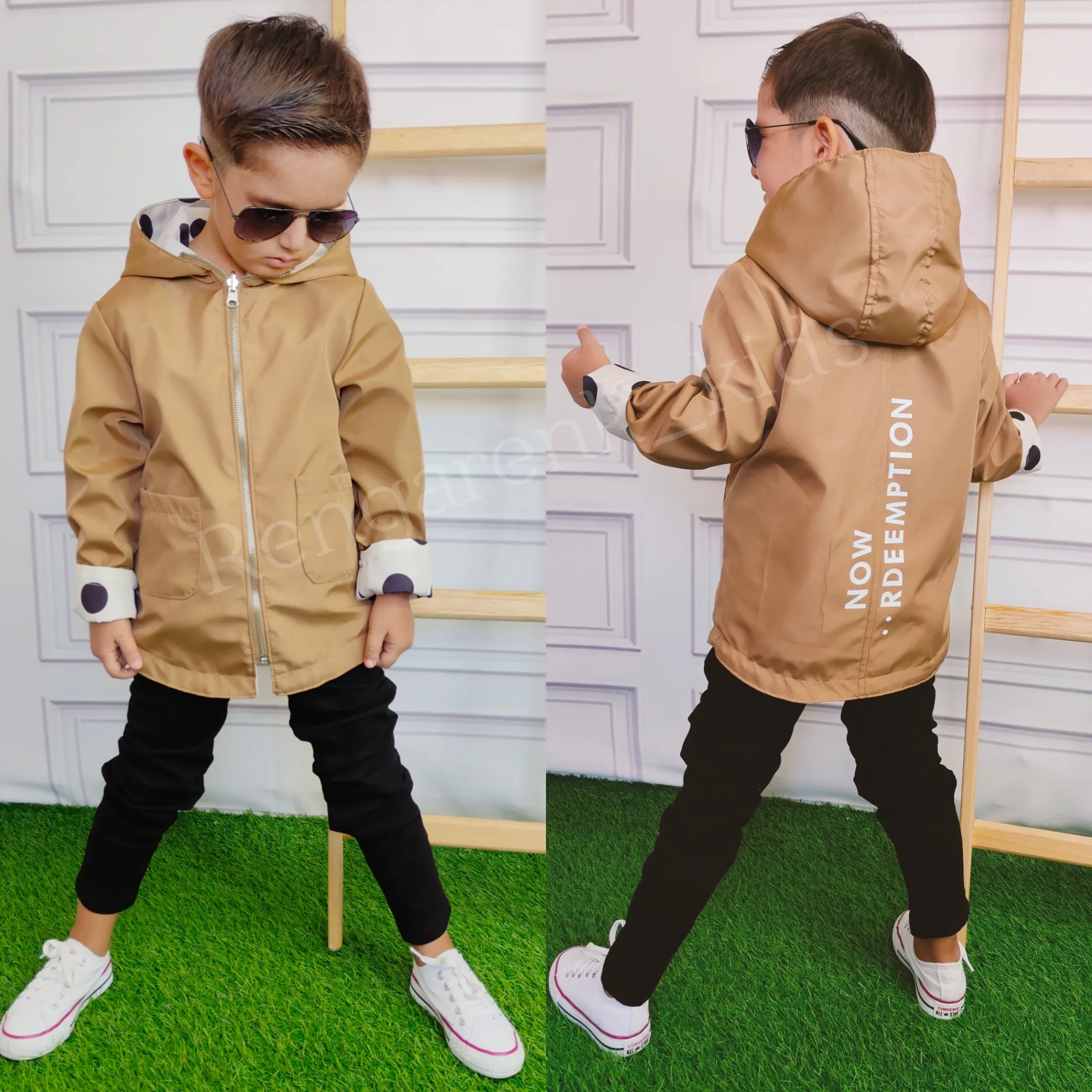 Çift Taraflı Unisex Trençkot