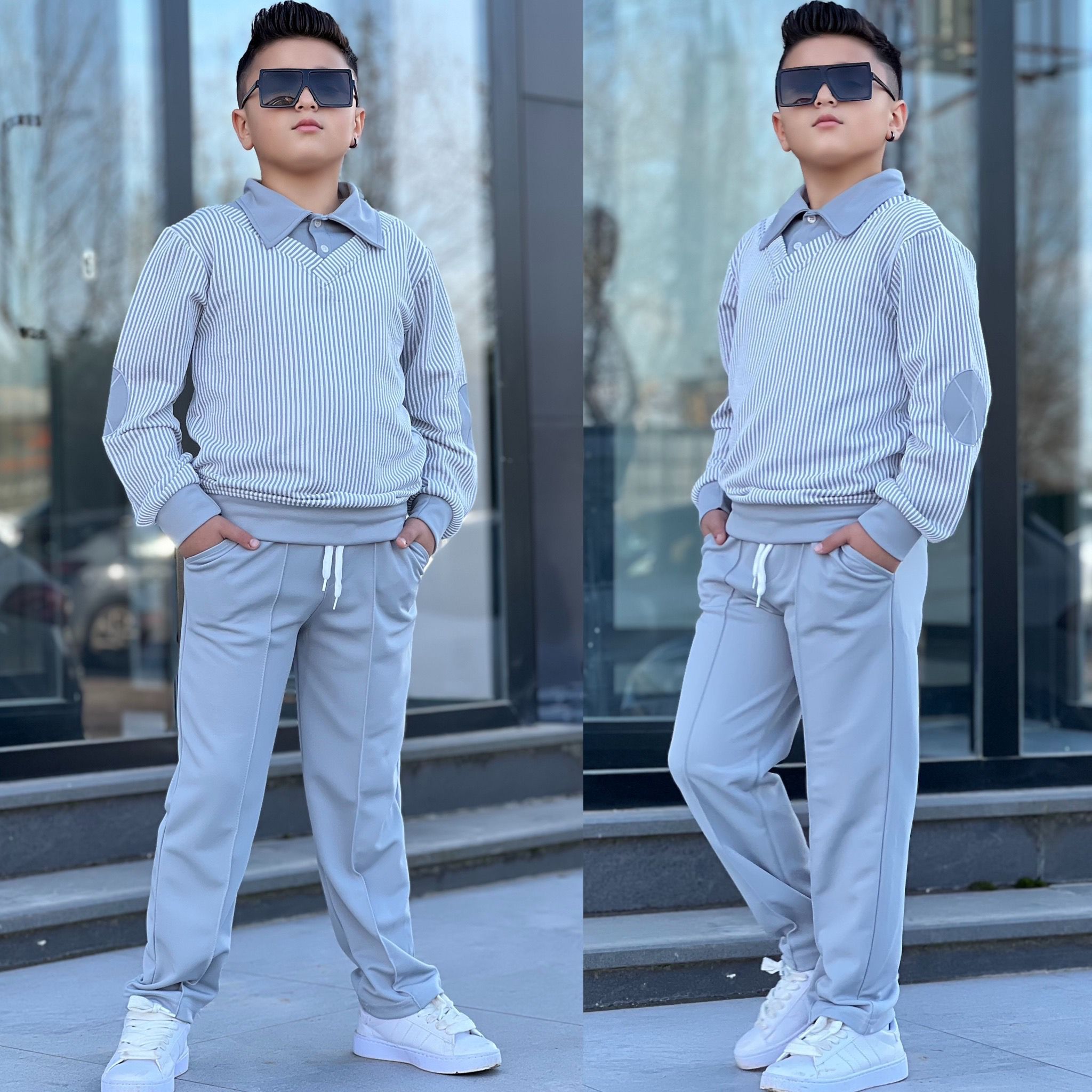 Erkek Çocuk Çizgili Takim Spor Alt Üst Takım 