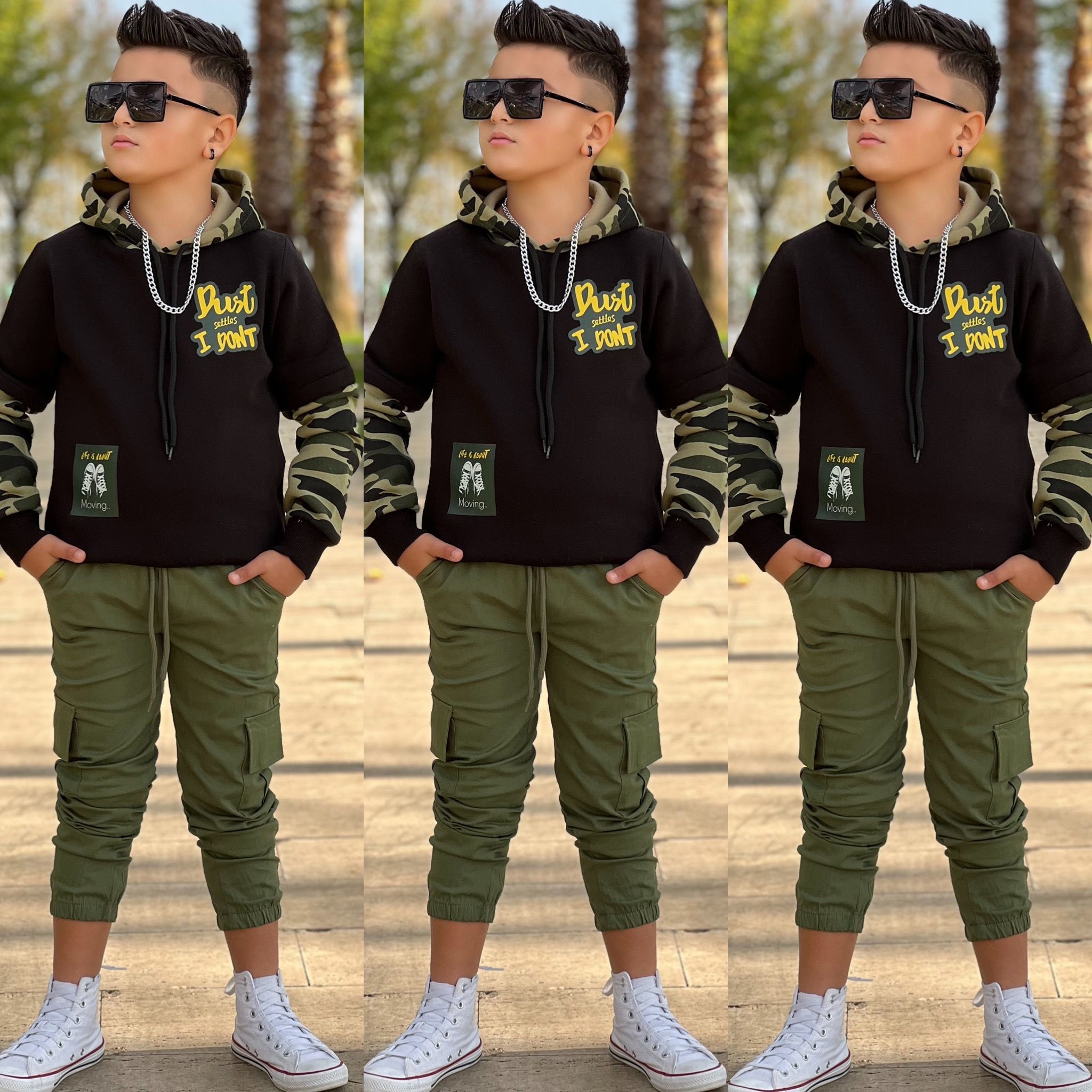 Erkek Cocuk Kamuflaj Spor Takım