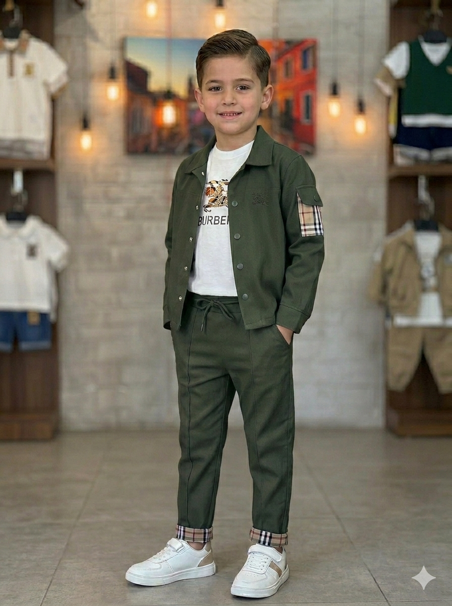 Erkek Çocuk Keten Takım 3lu Takim 