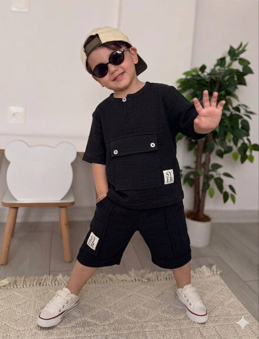 Erkek Çocuk Şort İkili Takım 