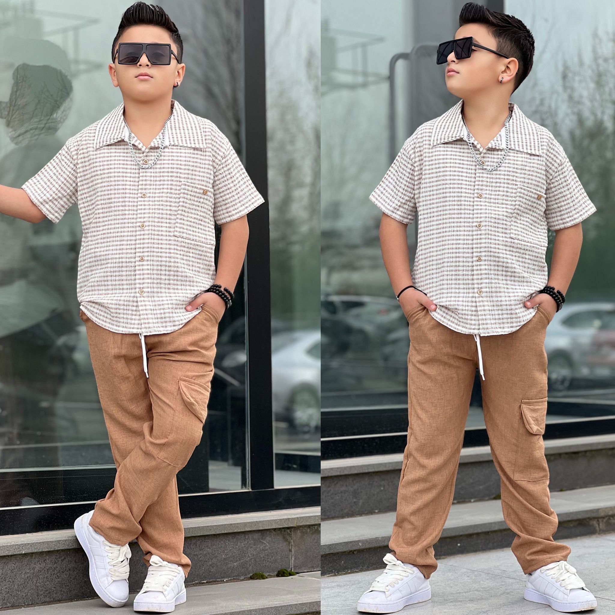 Gömlek Pantalon İkili Erkek Çocuk Takım 