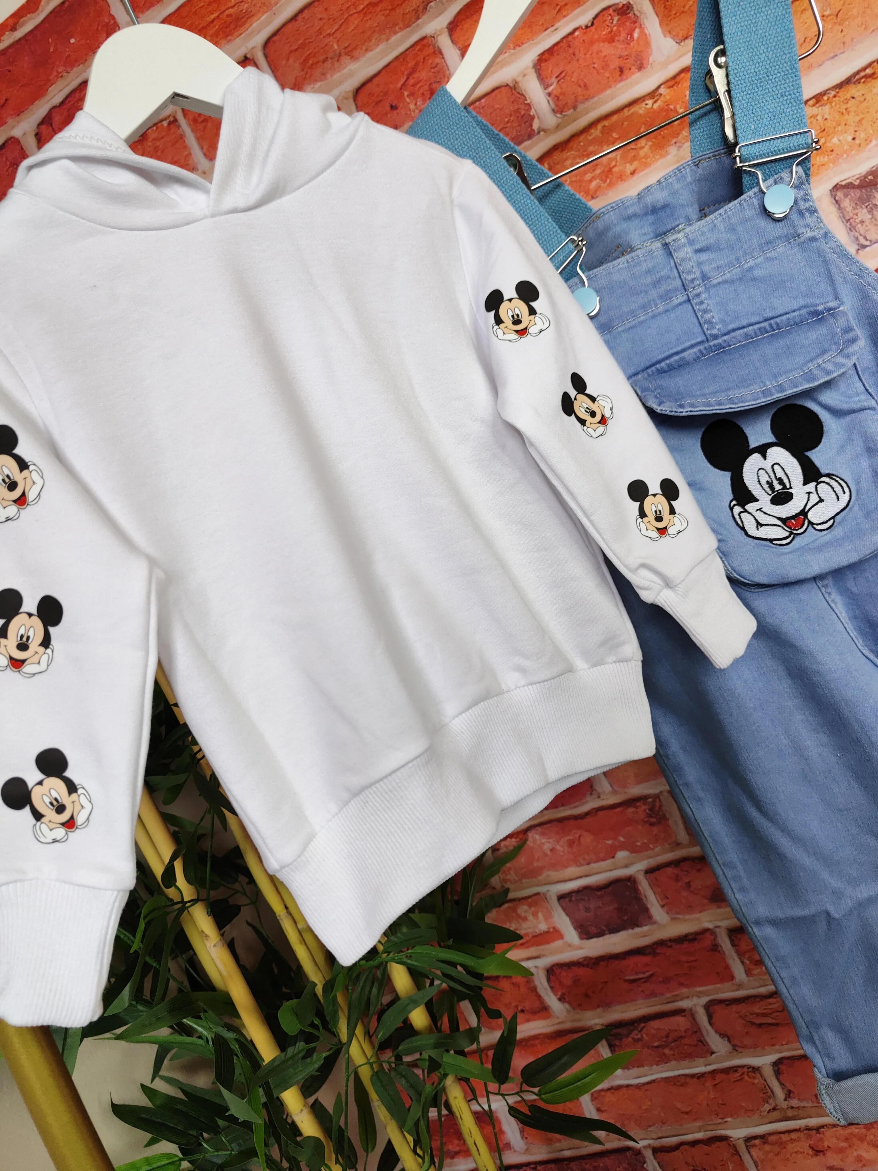 Mickey Mause Kot salopet ve Sweat Takım