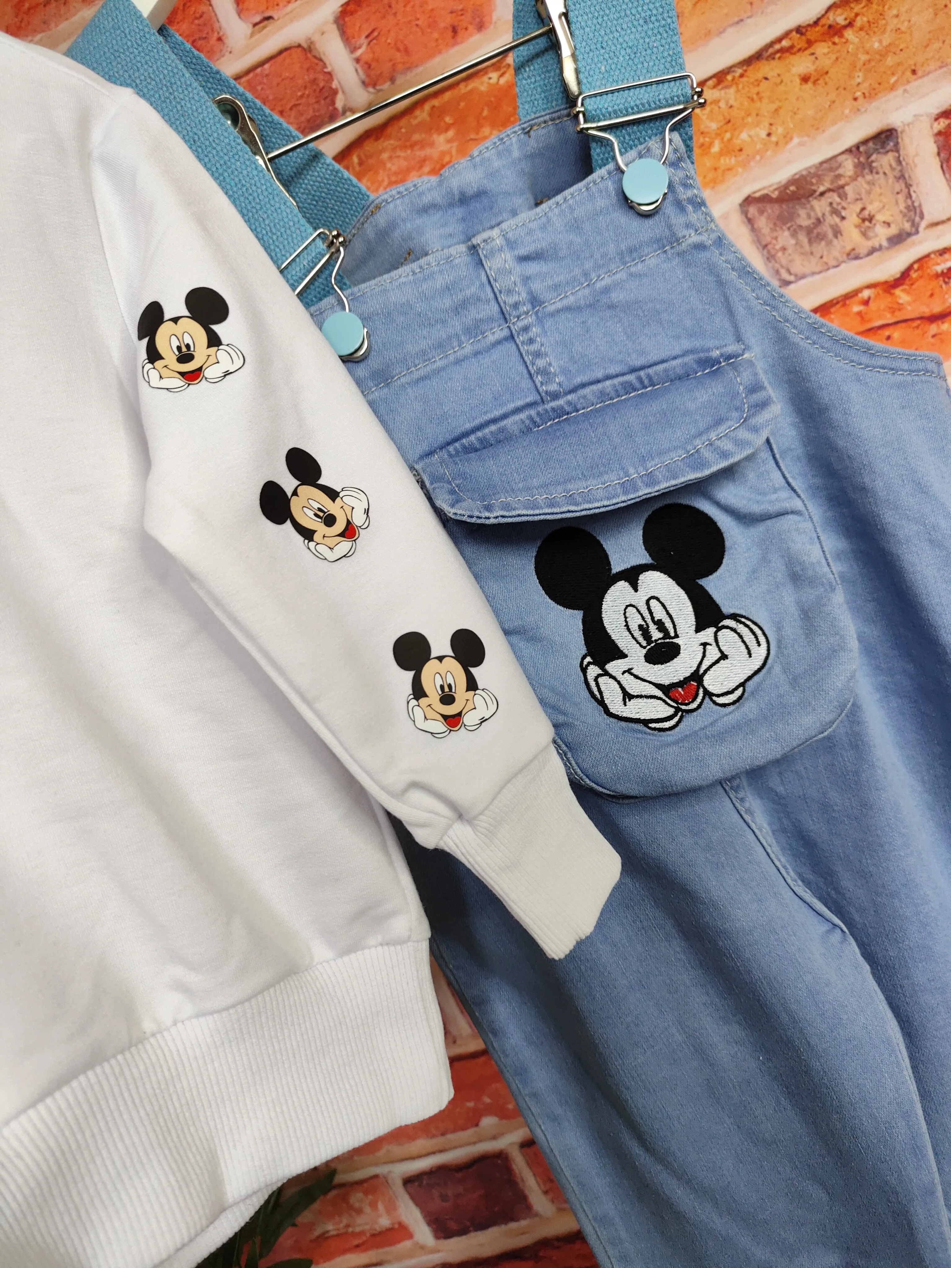 Mickey Mause Kot salopet ve Sweat Takım