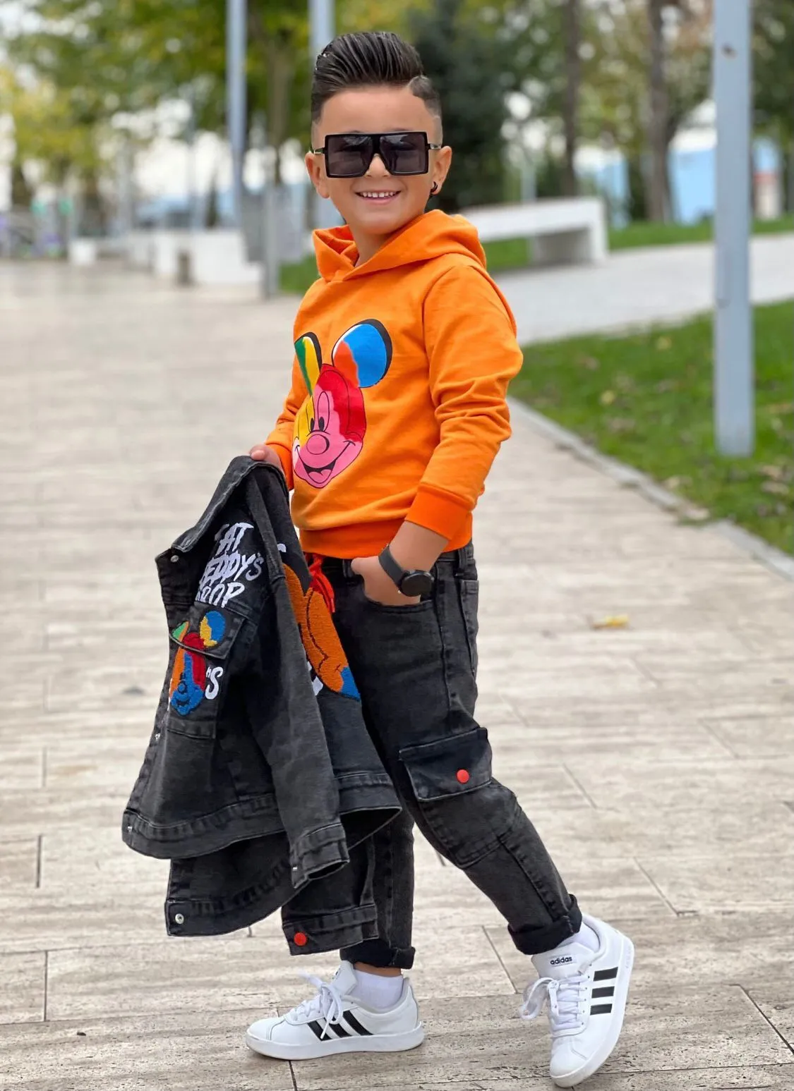 Mickey Mause Kot Ceketli Takım 3lü Takım 