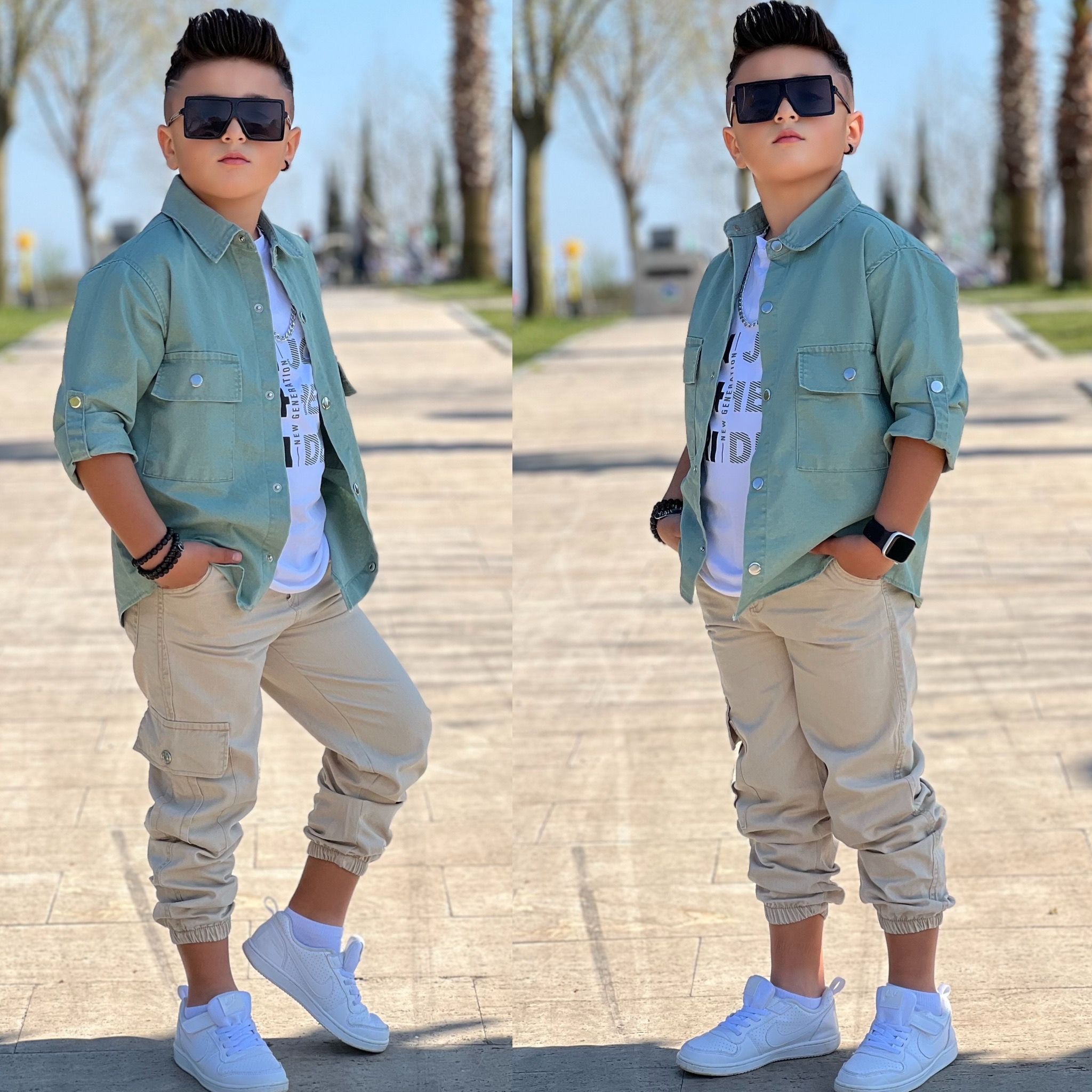 Spor Ceketli Erkek Cocuk Takim Ceket Pantolon Tshirt