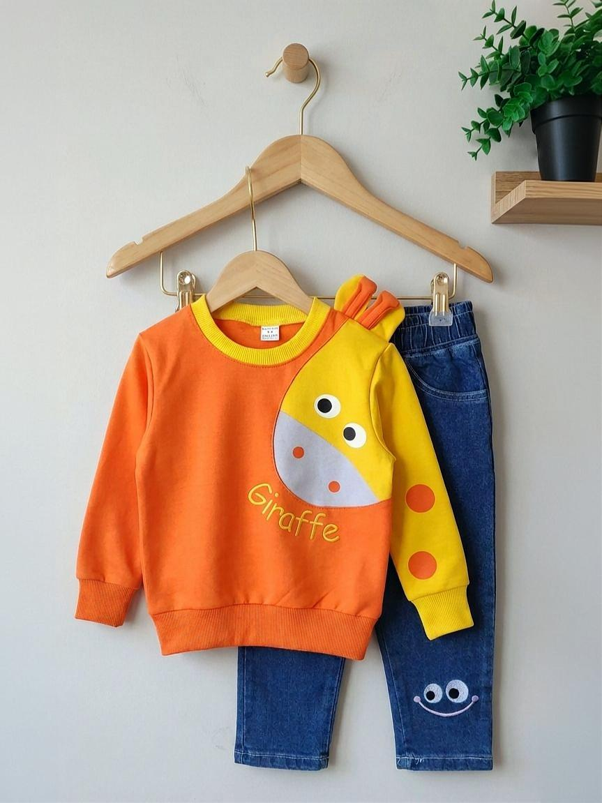 Unisex Zürafa Takim Sweat Pantolon Takım 