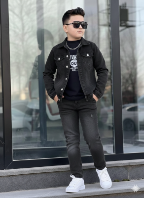 3lü Kot Ceketli Takim Ceket Pantolon Tshirt