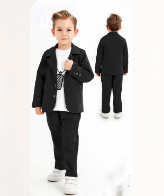 Erkek Cocuk Ceketli Takim Ceket Tshirt Pantolon