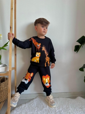 Erkek Cocuk Esofman Takimi Hayvan Karakterli Takim