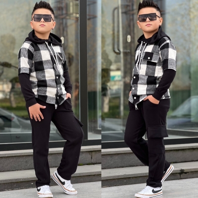 Erkek Cocuk Oduncu Gomlek Spor Takim