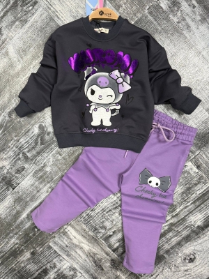 Kız Çocuk Kuromi Takım Alt Üst Eşofman Takımı